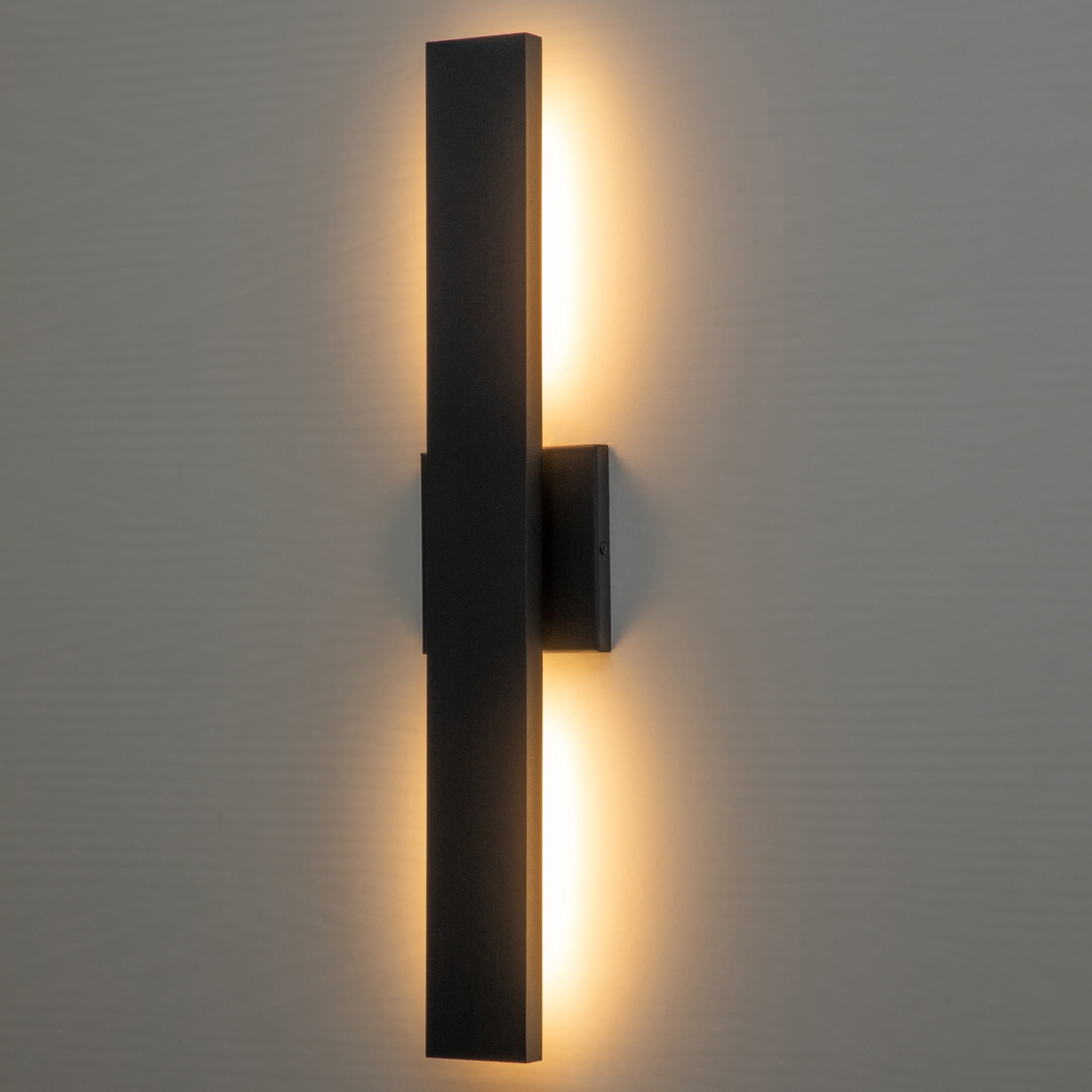 C Cattleya 2-Light Integrated LED  Outdoor Wall Light with Matte Black Finish