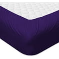 thumbnail image 3 of BedDecor - All Weather RV Camper Sheet Set (Purple|30"x80"|Drop Length-21")| 600 Thread Count Egyptian cotton | 1 Piece Fitted Sheet 1 Piece Flat Sheet & 2 Piece Pillow Cover, 3 of 3