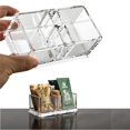 thumbnail image 3 of Yakri acrílico transparente dos celosías soporte para bolsas de té café bolsa de azúcar caja de almacenamiento para habitación de invitados YTBH-001, 3 of 5