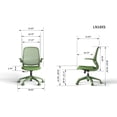 thumbnail image 5 of Modern Ergonomic Mesh Office Chair with Flip-Up Armrests, Arrow Back Executive Task Chair with Breathable Mesh for Manager Office, Green, 5 of 11