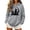 Gray, variant on Staron Halloween Hoodies for Women Witch Pumpkin Moon Gothic Print Pullover Tops Long Sleeve Crewneck Casual Sweatshirt Tops, Army Green M