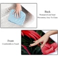 thumbnail image 4 of Flamingo Extra Large Canvas Picnic Blanket Waterproof Backing, Portable Beach Mat for Outdoor Travel, Foldable Camping Mat with Handle - Blue Stripe Pattern, 4 of 6