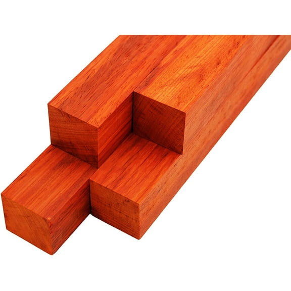 Padauk Lumber Square Turning Blanks - 2" x 2" (4 Pcs)