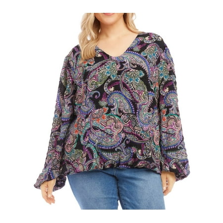 Karen Kane Plus Size Printed Blouson Sleeve Top