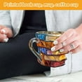 thumbnail image 6 of Painted Book Mug, 2025 New 3D Painted Glass Book Mug for Hot Or Cold Brews Vintage Mugs, 6 of 7