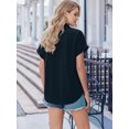 thumbnail image 3 of MOYIKO Short Sleeve Summer Tops for Women Casual Button Down Shirts Solid Business Work Blouses, 3 of 7