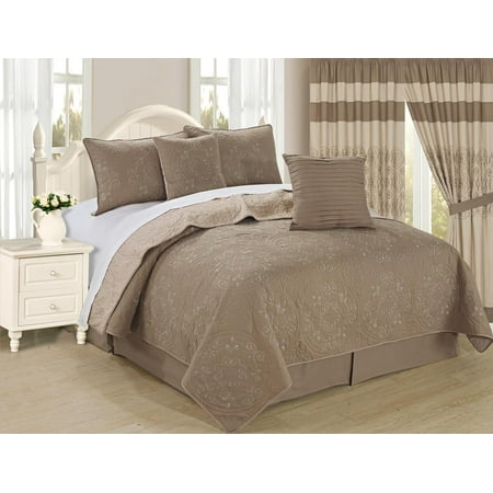 All American Collection New 6pc Circle Reversible High Quality Embroidered Bedspread\/Quilt Set  All American Collection New 6pc Circle Reversible High Quality Embroidered Bedspread\/Quilt Set