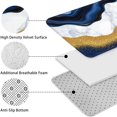 thumbnail image 5 of Blue and Gold Marble Glitter Waves Pattern Bathroom Rugs Sets 3 Piece,Toilet Cover Set,Absorbent Non Slip Bathroom Mats Sets with U-Shaped Contour Rug Toilet Rug Set, 5 of 5