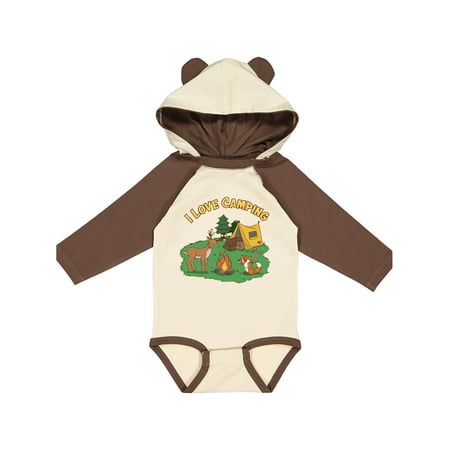 

Inktastic I Love Camping Animals Gift Baby Boy or Baby Girl Long Sleeve Bodysuit