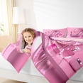 thumbnail image 3 of Castle Fairy Pink Fahion Feminine Lip Print Twin Comforter Sets 2pcs,Crystal Pumps Bedding Set,Blush Pink,Pink Reversible,1 Comforter and 1 Pillowcase, 3 of 6