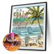 thumbnail image 1 of Cuadros Decorativos Kit de pintura de diamante 5D, imágenes de mosaico de taladro redondo completo de árbol de coco de playa DIY DQrwqpou Nuevos Originales, 1 of 9