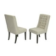 thumbnail image 5 of Rustic Gray Wood 9pc Dining Set with Table and Gray Linen Chairs, 5 of 6