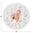 thumbnail image 4 of Sweet Jojo Designs Leaf Boy or Girl Baby Playmat Tummy Time Infant Play Mat - Gender Neutral Floral Ivory Beige Taupe and White Gender Neutral Boho Watercolor Botanical Flower Woodland Tropical Garden, 4 of 4