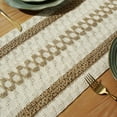 thumbnail image 3 of Coloody Farmhouse Table Runner Natural Burlap Table Runner Handmade Burlap Weave Table Runners Placemat, 11.8 x 70 inch (Brown), 3 of 8