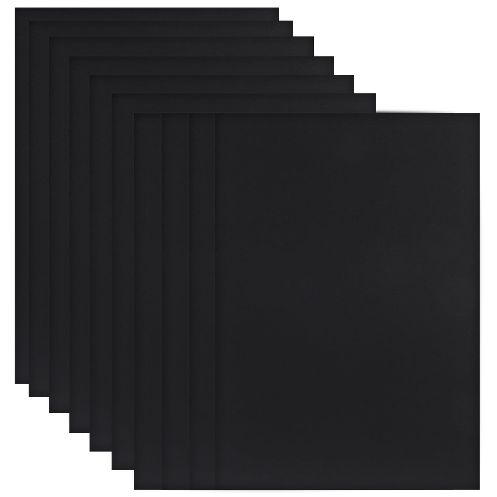 QIFULL Black Cardstock Paper 25Pcs Smooth Surface Rectangular Shape