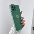 thumbnail image 3 of Compatible with iPhone 13 Pro Max Case, Luxury Double Heart Case with Side Pattern Soft Silicone Shockproof Full Camera Lens Cute Case for iPhone 13 Pro Max 6.7" for Women Girl Green, 3 of 12