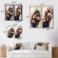 thumbnail image 4 of Designart "Navy and Maroon Calla Collection I" Calla Lily Framed Wall Art Set Of 2 - Red Floral Framed Wall Art Set Of 2, 4 of 7