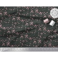 thumbnail image 2 of Soimoi Black Cotton Voile Fabric Cheddar Carnation Floral Print Fabric By the Yard 58 Inch Wide, 2 of 3