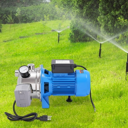 Water Pump 0.75HP Portable Shallow Well Pump Draining Irrigation Pump for Lawn