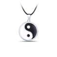 thumbnail image 1 of Necklace Punk Tai Chi Amulet Stainless Sweater Round Circle Steels Present Fashionable Pendant Link Cool Charm Wide Round Circle Chain Hide Rope, 1 of 7