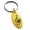 Gold, variant on Stainless Steel Treble Clef Heart Engraved Small Oval Charm Keychain Keyring