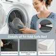 thumbnail image 6 of Costway Folding Mattress Sofa Bed with Pillow, 6", Gray, 6 of 10