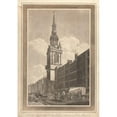 thumbnail image 2 of Samuel Alken 14x18 Black Ornate Wood Framed Double Matted Museum Art Print Titled - Bow Church, 2 of 5