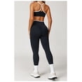 thumbnail image 3 of PISONIC Womens Workout Set Two Piece Spaghetti Straps Cross Back Sports Bra Matching High Waist Leggings Gym Work Out Outfits, 3 of 11