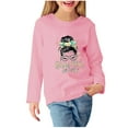 thumbnail image 1 of Funicet Chandail à Capuchon pour Bébé Fille, Robe de Fille Fleurie, Chandail à Col Rond Imprimé pour Filles Chandail à Capuchon pour Enfants Haut Brodé Fleur, 1 of 5