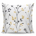 thumbnail image 2 of Yellow Black Branches Decorative Pillowcase 24''x24'', Farmhouse Botanical Leaves Throw Pillow Covers Soft Cushion Case for Couch Sofa Bedroom Living Room, Pillowcase Boho Decor, 2 of 8