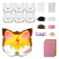 thumbnail image 1 of Langgg Glow In Dark Cat Mask Crafting Set Hand Drawn Animal Mask For Parties And Events Set Blank type+2, 1 of 6