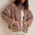 thumbnail image 2 of GEWSEY Women Floral Quilted Puffer Jacket Cropped Lightweight Patchwork Vintage Padded Short Coat Outerwear (Pink, L), 2 of 4