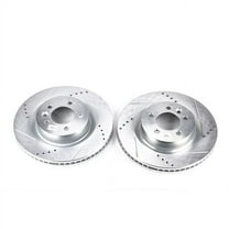 Power Stop EBR806XPR Evolution Drilled & Slotted Rotors -Front