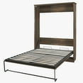 thumbnail image 6 of Full Size Wood Murphy Bed with Dual Piston System and Flexible Slats, Pine for Living Room, Bedroom and Guests Room, NO Box Springs Required, Brown, 6 of 7