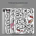 thumbnail image 2 of Sanrio-funda protectora para tableta, carcasa con ranura para bolígrafo de tres pliegues, Hello Kitty Kuromi MyMelody, para iPad Air 1, 2, 3, Mini, 4, 5, 6 Pro, 2022, 11 pulgadas, 2 of 5