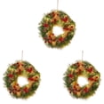 thumbnail image 1 of tamizeot 3-Piece Christmas Cabinet Velvet Ribbon & Mini Hanging Cabinet Wreaths. Hanging, Waterproof, Easy For Windows. Small settlement, 1 of 6