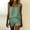 Green, variant on MOJOGO 2 Piece Outfits for Women Square Neck Cami and Elastic Waist Shorts Linen Summer Vacation Two Piece Set Navy S