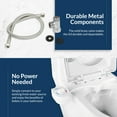 thumbnail image 3 of Bio Bidet A3 Fresh Water Non-Electric Bidet Attachment with Self-Cleaning Nozzle, Solid Brass Valve Assembly and Swivel Metal Hose Joint, 3 of 6