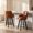Dark brown, variant on Strundghti 360° Swivel Counter Stool with Padded Back and Armrests, PU Leather Seat on Matte Black Solid Wood Legs, Footrest Ring Bar Chair for Kitchen Island, Home Bar, Cafe and Dining Space, Black