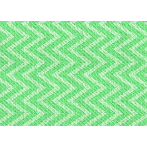 Ahgly Company Indoor Rectangle Patterned Stoplight Go Green Area Rugs, 5' x 8'