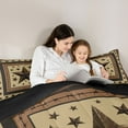 thumbnail image 5 of Homewish Wheat Texas Stars Queen Comforter Set, Hippie Western Fashion Bedding Sets, Rustic Farmhouse Reversible Bedding Comforter Set, Microfiber Bedroom Decor, 3pcs, 5 of 8