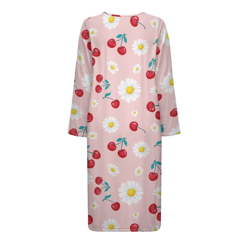 pink and red dressing gown OHS Flannel Fleece Candy Stripe Dressing Gown, Adult