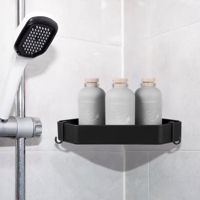 FUTUREORYY 1 Set Aluminium Alloy Shower Shelf Adhesive Towel Holder For Renters Bathroom Accessories