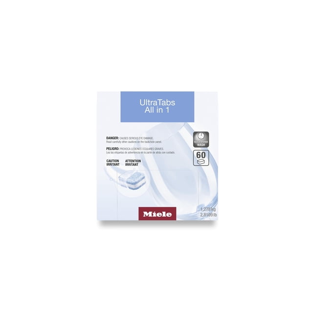 Miele Genuine UltraTabs All in 1 Dishwasher, 60 Detergent Tablets