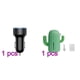 thumbnail image 1 of Cargador de coche 5V 3.1A Carga rápida Puerto USB dual Pantalla LED Voltímetro Adaptador de carga para teléfono, Negro Humidificador de aire Oficina en casa Mini difusor de aire Diseño de cactus sidaley  DZ4170-03*1+HA001996-01B*1, 1 of 2