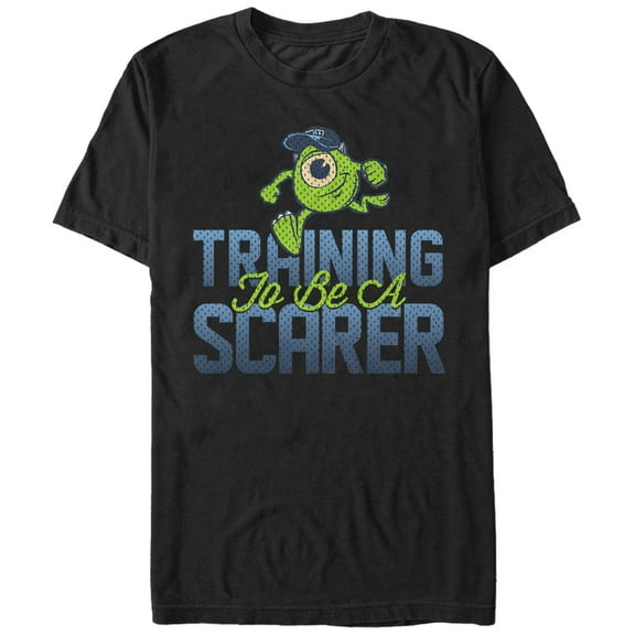 Men's Monsters Inc Training to be a Scarer  Graphic Tee Black Medium
