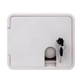 thumbnail image 1 of Kenally 1 juego de tapa de escotilla ABS con agujeros, accesorio para autocaravana, entrada de agua de forma cuadrada, fácil de instalar, tapas de Bombillas para automóviles S Blanco NO1 Kenally VI014961-01B, 1 of 6
