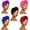 B, variant on 5 Pack Knotted Headwraps for Women African Turban Pre-Knotted Beanie Headwraps Hair Covers