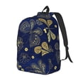 thumbnail image 1 of Easygdp Vintage Golden Butterfly Mochila de Lona Resistente para Laptop, Compatible con Laptops de 15 a 17 pulgadas, Ideal para Escuela, Trabajo y Viajes-Small, 1 of 5