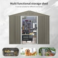 thumbnail image 5 of CarButler 8x10ft Metal Outdoor Storage Shed with Lockable Sliding Doors for Garden Backyard Patio Gray, 5 of 7